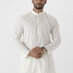 Ramraj Mandarin Collar Straight Short Kurta-33