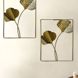 Myntra Elegant Homes Set Of 2 Leaf Shape Wall Decor-image-79