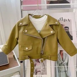 YK Girls Leather Jacket-picture-9