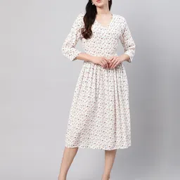 FLAMBOYANT Polka Dot Print Fit & Flare Midi Dress-picture-11