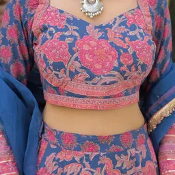 Divena Printed Sequinned Ready to Wear Lehenga & Blouse With Dupatta image 4