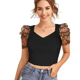 S.K.C Sweetheart Neck Puff Sleeve Top-picture-8