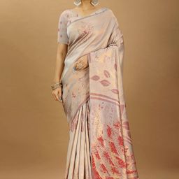 HERE&NOW Woven Design Silk Blend Banarasi Saree-picture-25