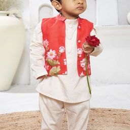 Vivedkids Boys Regular Pure Cotton Kurta with Trousers-image-84