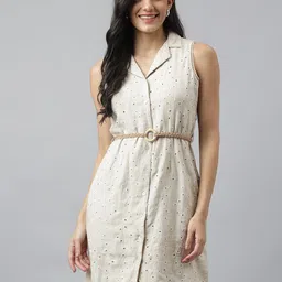 Latin Quarters Women Self Design Shirt Dress-65