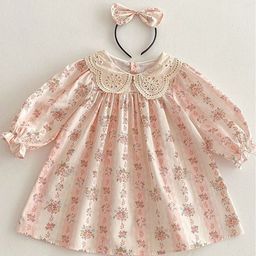LULU & SKY Floral Print Puff Sleeve A-Line Dress-image-74