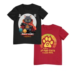 TeeSlix Unisex Black Tshirts-image-87