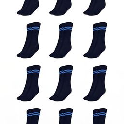 MUKHAKSH Unisex Blue Socks-image-30