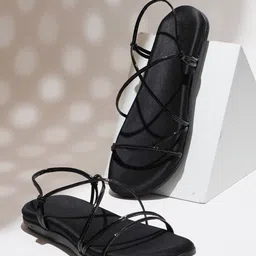 Froh Feet Round Toe Open Toe Flats-picture-43