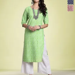 Moda Rapido Women Ethnic Motifs Printed Mirror Work Floral Crepe Kurta-image-65