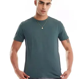 Aux India Company Men Solid Round Neck Pure Cotton T-shirt-image-82
