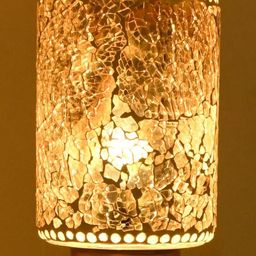 SOMIL Blue & White Printed Glass Cylinder Shaped Wall Lamp-image-69