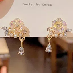 AKISON JEWELS Gold-Plated Artificial Stones Studs Earrings-8