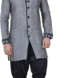 New Looks Solid Sherwani-image-26