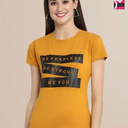 Mast & Harbour Women Typography 2 Printed Applique T-shirt-picture-4