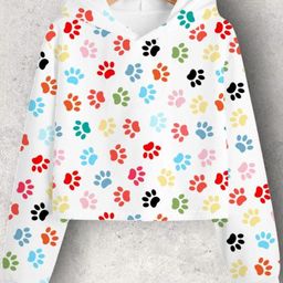 ZOFIS Girls Graphic Printed Hooded Cotton T-shirt-image-71