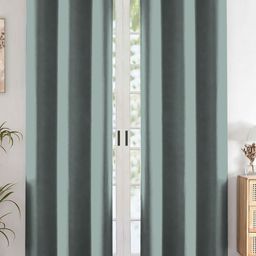 Aura Green 2 Pieces Black Out Door Curtain-image-59