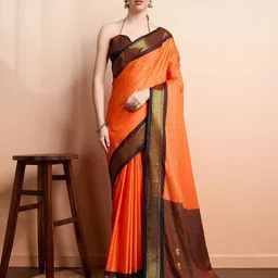 yourwish Woven Design Zari Pure Cotton Paithani Saree-picture-31