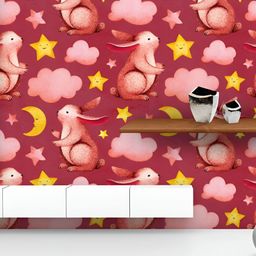 ArtzFolio Printed UV-Resistant Anti-Bacterial Watercolor Baby Bunny Peel & Stick Wallpaper-image-34