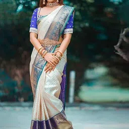 AMRUTKALA SAREES Woven Design Zari Banarasi Saree-picture-50