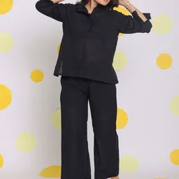 KAORI BY SHREYA AGARWAL Relaxed Fit Collared Shirt With Trousers Co-Ords-picture-47