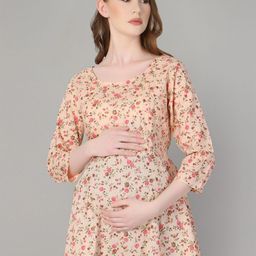 Zuvino Floral Print Peplum Longline Top-image-93