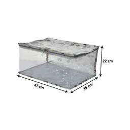 Kuber Industries Set Of 2 Grey & Transparent Printed Waterproof Drawer Organiser image 4