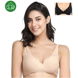 Inner Sense Organic Antimicrobial Sleeping/Feeding Bra Pack Of 2 - Multi-Color-picture-41