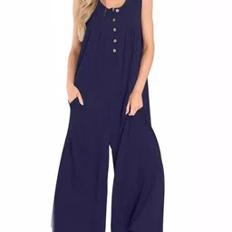 StyleCast Women Solid Scoop Neck Sleeveless Basic Jumpsuit-picture-24