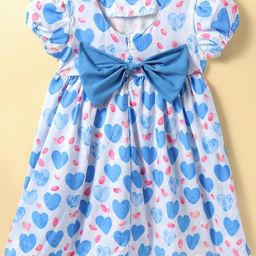 Mark & Mia Girls Printed Puff Sleeves Fit-Flare Dress-image-23