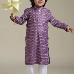 Manyavar Boys Floral Printed Regular Kurta with Pyjamas-14
