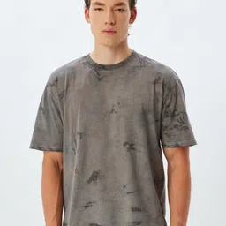 Koton Men Dyed Round Neck T-shirt-image-79