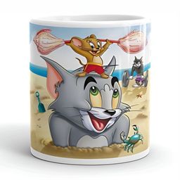 Mr UVD White & Grey Printed Ceramic Matte Mugs-picture-36