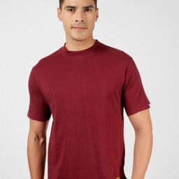 PULP Unisex Solid Round Neck Cotton T-shirt-25