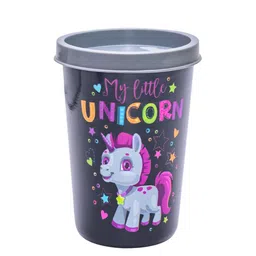 Adore Kids Black & Pink Unicorn Printed Stainless Steel Tumbler - 350ml-3