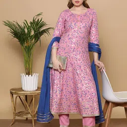 DUMMY SHAPE Women Paisley Printed Regular Kurta with Trousers & With Dupatta-picture-23