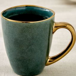 Home Centre Green & Gold-Toned Stoneware Glossy Mug-24