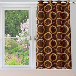 POORAK Brown Sheer Window Curtain-image-42