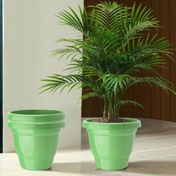 Kuber Industries Pack Of 3 Green Planters-88