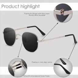 goodina UV Protection, Gradient, Polarized Rectangular Sunglasses (Free Size) image 3