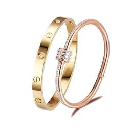 MEENAZ Set Of 2 Gold-Plated Stainless Steel Anti Tarnish Stone Studded Kada Bracelets-21