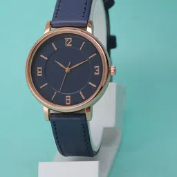 VIRAKTI Women Brass Dial & Leather Wrap Around Straps Analogue Watch G-03-BLUE-A-image-91