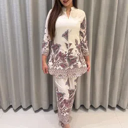 AUTUMN LANE Hardik Artsy Printed Pure Cotton Tunic With Trousers Co-Ords Set-picture-26