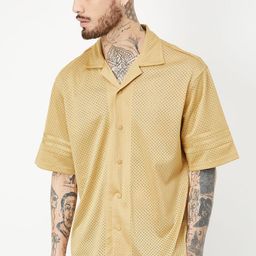 max Men Relaxed Fit Cuban Collar Textured Casual Shirt-image-40