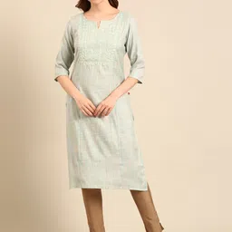 Anouk Women Flared Sleeves Chikankari Kurta-picture-32