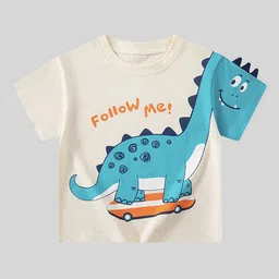 LULU & SKY Boys Typography Printed Applique Boxy T-shirt-picture-20