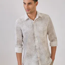 Raymond Contemporary Fit Printed Semicutaway Collar Formal Shirt-image-23