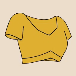Anouk Tissue Solid Saree image 4