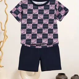HELLCAT Boys Anime Printed Short Sleeves T-Shirt With Shorts-picture-42