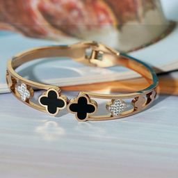 STYOLLO Stainless Steel Rose Gold-Plated Artificial Stones Studded Bangle-Style Bracelet-image-81